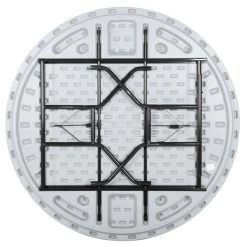 Correll Round Folding Table, 60" Tamper-Resistant Plastic, Gray -Zown Shop 1003506