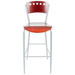 Lancaster Table & Seating Mahogany Finish Bar Height Cafe Chair 7 Lancaster Table & Seating Mahogany Finish Bar Height Cafe Chair -Zown Shop 1096637