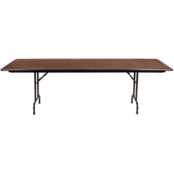 Correll Folding Table, 36" X 96" Melamine Top, Walnut 3 Correll Folding Table, 36" X 96" Melamine Top, Walnut - Image 3