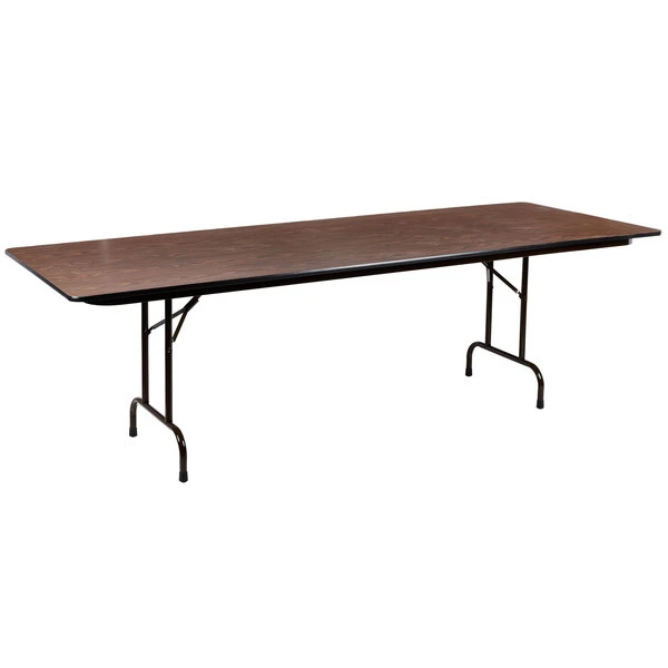 Correll Folding Table, 36" X 96" Melamine Top, Walnut 2 Correll Folding Table, 36" X 96" Melamine Top, Walnut - Image 2