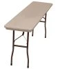 Correll Folding Table, 18" X 72" Tamper-Resistant Plastic, Mocha Granite