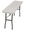 Correll Folding Table, 18" X 72" Tamper-Resistant Plastic, Gray