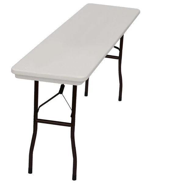 Correll Folding Table, 18" X 72" Tamper-Resistant Plastic, Gray 1 Correll Folding Table, 18" X 72" Tamper-Resistant Plastic, Gray