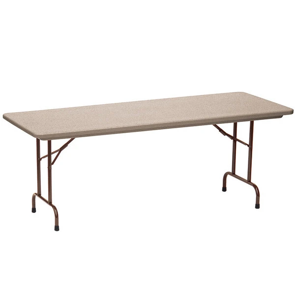 Correll Folding Table, 30" X 96" Tamper-Resistant Plastic, Mocha Granite 1 Correll Folding Table, 30" X 96" Tamper-Resistant Plastic, Mocha Granite