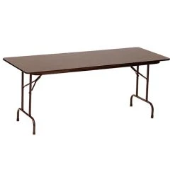 Correll 30" X 72" Rectangular Walnut High Pressure Heavy Duty Folding Table