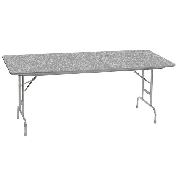 Correll 30" X 60" Rectangular Gray Granite High Pressure Heavy Duty Adjustable Folding Table 1 Correll 30" X 60" Rectangular Gray Granite High Pressure Heavy Duty Adjustable Folding Table