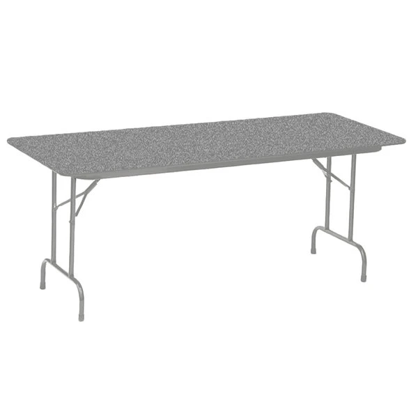 Correll 18" X 72" Rectangular Gray Granite High Pressure Heavy Duty Folding Table 1 Correll 18" X 72" Rectangular Gray Granite High Pressure Heavy Duty Folding Table