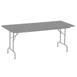 Correll 24" X 72" Rectangular Gray Granite High Pressure Heavy Duty Folding Table
