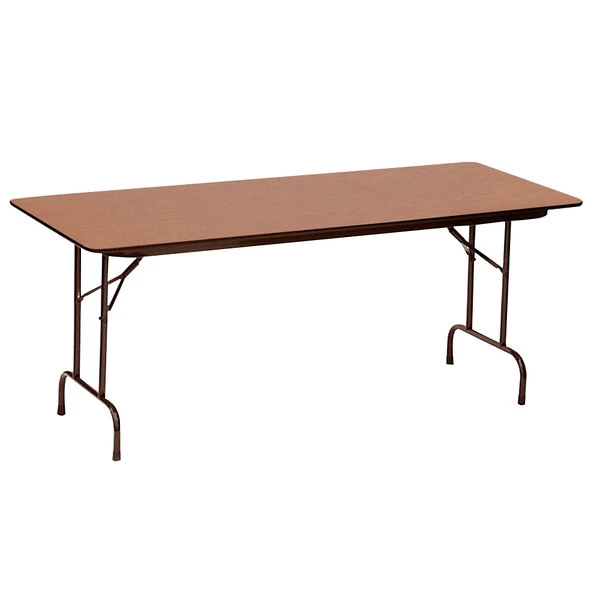 Correll 18" X 60" Rectangular Medium Oak High Pressure Heavy Duty Folding Table 1 Correll 18" X 60" Rectangular Medium Oak High Pressure Heavy Duty Folding Table