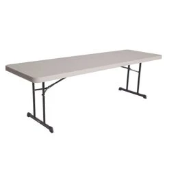 Lifetime 880127 30" X 96" Rectangular Putty Professional-Grade Plastic Folding Table - 18/Pack