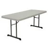 Lifetime 880249 30" X 72" Rectangular Almond Professional-Grade Plastic Folding Table - 18/Pack