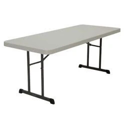 Lifetime 880249 30" X 72" Rectangular Almond Professional-Grade Plastic Folding Table - 18/Pack