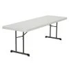 Lifetime 880250 30" X 96" Rectangular Almond Professional-Grade Plastic Folding Table - 18/Pack