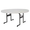 Lifetime 880313 60" Round Almond Professional-Grade Plastic Folding Table - 10/Pack