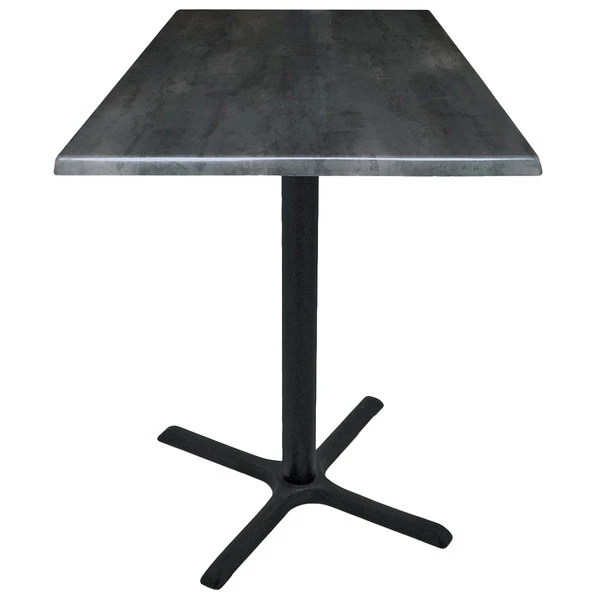 Holland Bar Stool OD211-3030BWOD30SQBlkStl 30" Square Black Steel Laminate Outdoor / Indoor Standard Height Table With Cross Base 1 Holland Bar Stool OD211-3030BWOD30SQBlkStl 30" Square Black Steel Laminate Outdoor / Indoor Standard Height Table With Cross Base
