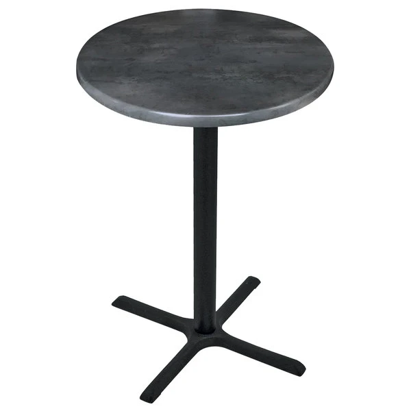 Holland Bar Stool OD211-3030BWOD36RBlkStl 36" Round Black Steel Laminate Outdoor / Indoor Standard Height Table With Cross Base 1 Holland Bar Stool OD211-3030BWOD36RBlkStl 36" Round Black Steel Laminate Outdoor / Indoor Standard Height Table With Cross Base