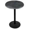 Holland Bar Stool OD214-2242BWOD36RBlkStl 36" Round Black Steel Laminate Outdoor / Indoor Bar Height Table With Round Base