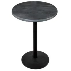 Holland Bar Stool OD214-2230BWOD30RBlkStl 30" Round Black Steel Laminate Outdoor / Indoor Standard Height Table With Round Base