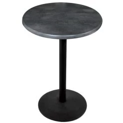 Holland Bar Stool OD214-2230BWOD36RBlkStl 36" Round Black Steel Laminate Outdoor / Indoor Standard Height Table With Round Base