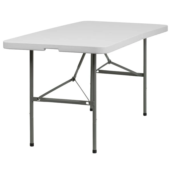 Flash Furniture DAD-YCZ-152Z-GG 30" X 60" Rectangular Granite White Bi-Fold Plastic Folding Table 1 Flash Furniture DAD-YCZ-152Z-GG 30" X 60" Rectangular Granite White Bi-Fold Plastic Folding Table