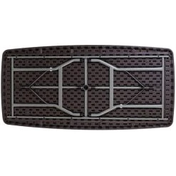 Flash Furniture DAD-YCZ-172-GG 32 1/2" X 67 1/2" Brown Rattan Plastic Folding Table -Zown Shop 1360007