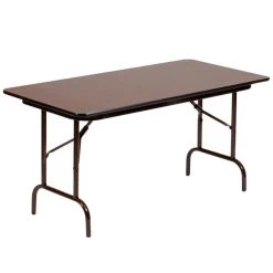Correll 24" X 96" Walnut High Pressure Heavy Duty Folding Table