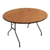 Correll 60" Round Medium Oak Solid High Pressure Heavy Duty Folding Table With Plywood Core