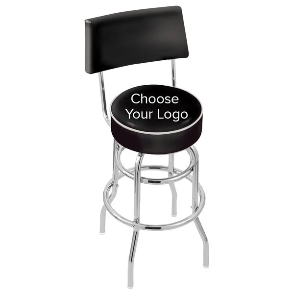 Holland Bar Stool NHL Logo Double Ring Swivel Stool With Padded Back And Seat 1 Holland Bar Stool NHL Logo Double Ring Swivel Stool With Padded Back And Seat