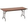 Correll 30" X 60" Medium Oak Solid High Pressure Heavy Duty Adjustable Height Folding Table With Plywood Core