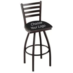 Holland Bar Stool NHL Logo Swivel Stool With Ladder Back And Padded Seat