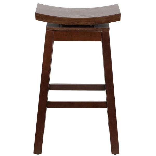 Flash Furniture TA-SADDLE-1-GG Cappuccino Wood Bar Height Stool With Auto Swivel Seat 2 Flash Furniture TA-SADDLE-1-GG Cappuccino Wood Bar Height Stool With Auto Swivel Seat - Image 2