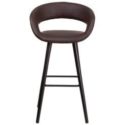 Flash Furniture CH-152560-BRN-VY-GG Brynn Series Cappuccino Wood Bar Height Stool With Brown Vinyl Seat 5 Flash Furniture CH-152560-BRN-VY-GG Brynn Series Cappuccino Wood Bar Height Stool With Brown Vinyl Seat -Zown Shop 1423513