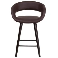Flash Furniture CH-152561-BRN-VY-GG Brynn Series Cappuccino Wood Counter Height Stool With Brown Vinyl Seat 5 Flash Furniture CH-152561-BRN-VY-GG Brynn Series Cappuccino Wood Counter Height Stool With Brown Vinyl Seat -Zown Shop 1423570