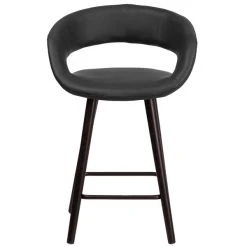 Flash Furniture CH-152561-BK-VY-GG Brynn Series Cappuccino Wood Counter Height Stool With Black Vinyl Seat 5 Flash Furniture CH-152561-BK-VY-GG Brynn Series Cappuccino Wood Counter Height Stool With Black Vinyl Seat -Zown Shop 1423785