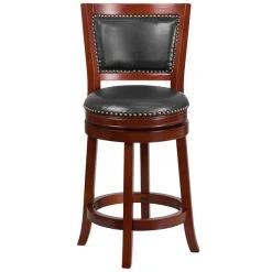 Flash Furniture TA-355526-DC-CTR-GG Dark Cherry Counter Height Panel Back Stool With Walnut Leather Swivel Seat 5 Flash Furniture TA-355526-DC-CTR-GG Dark Cherry Counter Height Panel Back Stool With Walnut Leather Swivel Seat -Zown Shop 1424517