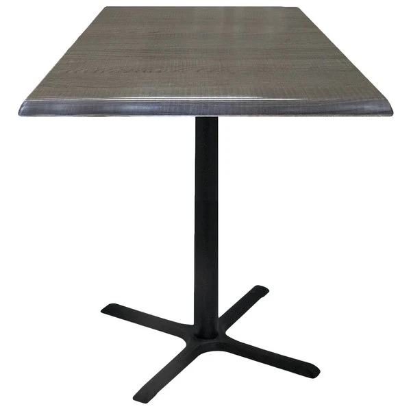 Holland Bar Stool OD211-3030BWOD36SQCha 36" Square Charcoal Outdoor / Indoor Standard Height Table With Cross Base 1 Holland Bar Stool OD211-3030BWOD36SQCha 36" Square Charcoal Outdoor / Indoor Standard Height Table With Cross Base