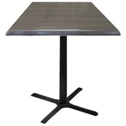 Holland Bar Stool OD211-3030BWOD30SQChar 30" Square Charcoal Outdoor / Indoor Standard Height Table With Cross Base