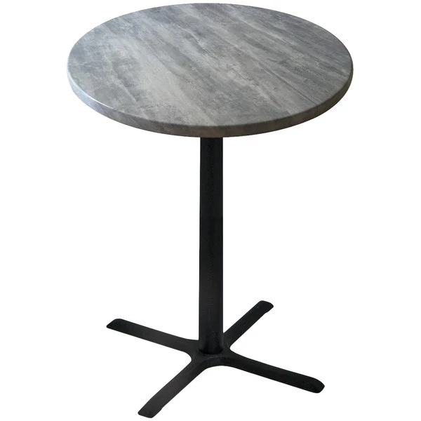 Holland Bar Stool OD211-3030BWOD30RGryStn 30" Round Greystone Outdoor / Indoor Standard Height Table With Cross Base 1 Holland Bar Stool OD211-3030BWOD30RGryStn 30" Round Greystone Outdoor / Indoor Standard Height Table With Cross Base