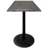 Holland Bar Stool OD214-2242BWOD36SQChar 36" Square Charcoal Outdoor / Indoor Bar Height Table With Round Base