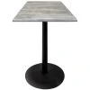 Holland Bar Stool OD214-2242BWOD36SQGryStn 36" Square Greystone Outdoor / Indoor Bar Height Table With Round Base