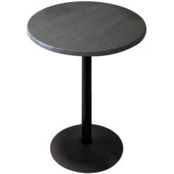 Holland Bar Stool OD214-2230BWOD30RChar 30" Round Charcoal Outdoor / Indoor Standard Height Table With Round Base