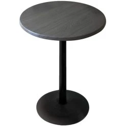Holland Bar Stool OD214-2236BWOD36RChar 36" Round Charcoal Outdoor / Indoor Counter Height Table With Round Base