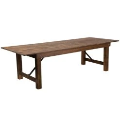 Flash Furniture XA-F-108X40-GG Hercules 40" X 108" Antique Rustic Solid Pine Folding Farm Table