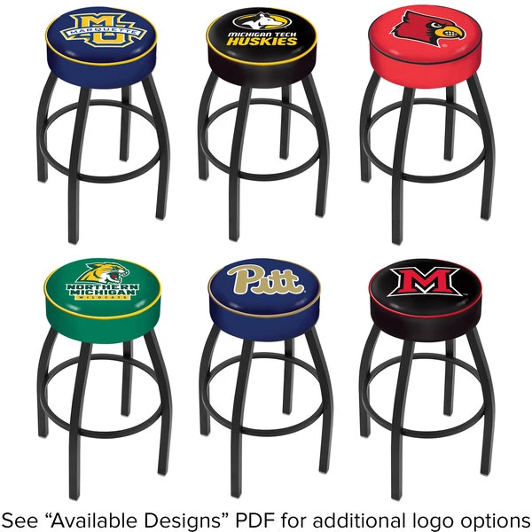 Holland Bar Stool NCAA Logo Single Ring Swivel Bar Stool With 4" Padded Seat 2 Holland Bar Stool NCAA Logo Single Ring Swivel Bar Stool With 4" Padded Seat - Image 2
