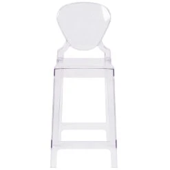 Flash Furniture OW-TEARBACK-24-GG Ghost Transparent Polycarbonate Outdoor / Indoor Counter Height Stool With Tear Back 5 Flash Furniture OW-TEARBACK-24-GG Ghost Transparent Polycarbonate Outdoor / Indoor Counter Height Stool With Tear Back -Zown Shop 1490598