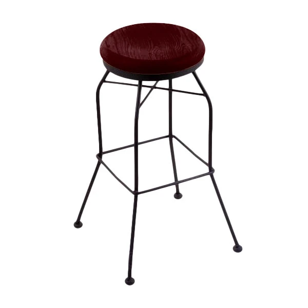Holland Bar Stool 302030BWDCOak Black Wrinkle Steel Bar Height Swivel Stool With Dark Cherry Oak Wood Seat 1 Holland Bar Stool 302030BWDCOak Black Wrinkle Steel Bar Height Swivel Stool With Dark Cherry Oak Wood Seat