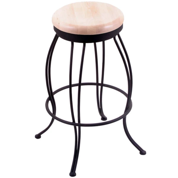 Holland Bar Stool 300030BWNatMpl Georgian Black Wrinkle Steel Bar Height Swivel Stool With Natural Maple Wood Seat 1 Holland Bar Stool 300030BWNatMpl Georgian Black Wrinkle Steel Bar Height Swivel Stool With Natural Maple Wood Seat
