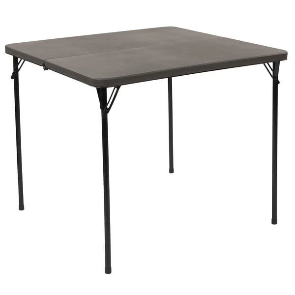 Flash Furniture DAD-LF-86-DG-GG 34" Square Dark Gray Commercial Duty Plastic Bi-Fold Folding Table 1 Flash Furniture DAD-LF-86-DG-GG 34" Square Dark Gray Commercial Duty Plastic Bi-Fold Folding Table
