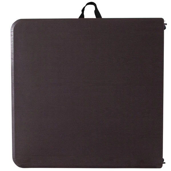 Flash Furniture DAD-LF-122Z-GG 23 1/2" X 48 1/4" Rectangular Brown Wood Grain Commercial Duty Plastic Bi-Fold Adjustable Height Folding Table 4 Flash Furniture DAD-LF-122Z-GG 23 1/2" X 48 1/4" Rectangular Brown Wood Grain Commercial Duty Plastic Bi-Fold Adjustable Height Folding Table - Image 4