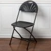 Lancaster Table & Seating Black Plastic Fan Back Folding Chair